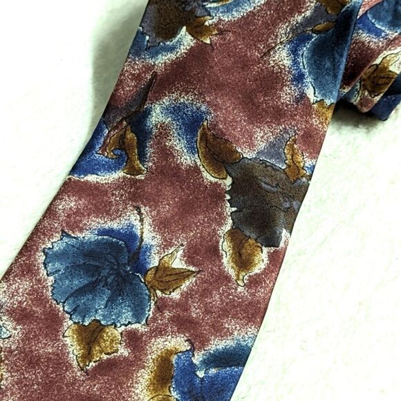Vintage Men's Cambridge Classic 100% Silk Abstract Motif Tie - Picture 7 of 13